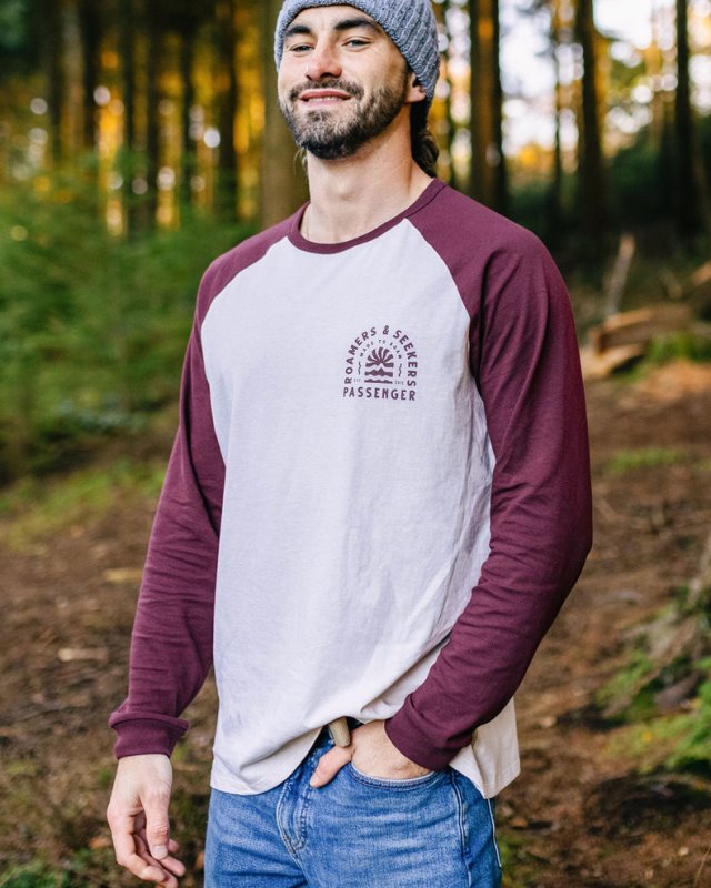 パッセンジャー イーブンフォール リサイクル コットン LS Tシャツ ワイン