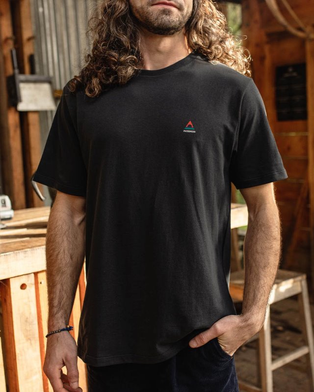 パッセンジャー クラシック ロゴ リサイクル コットン Tシャツ ブラック
