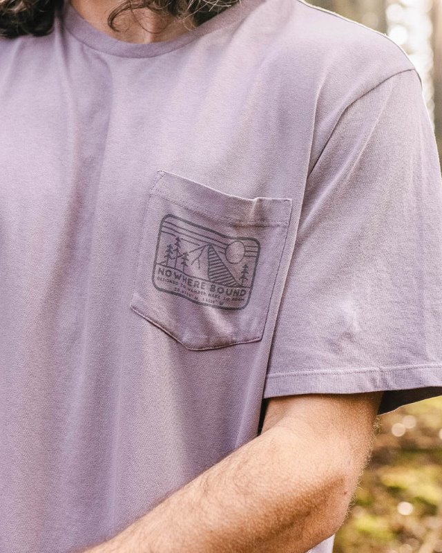 パッセンジャー・ノーウェア・バウンド・ポケット・Tシャツ・ダスティ・ライラック