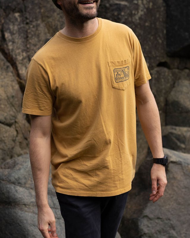パッセンジャー・ノーウェア・バウンド・ポケットTシャツ・ダスティ・オークル