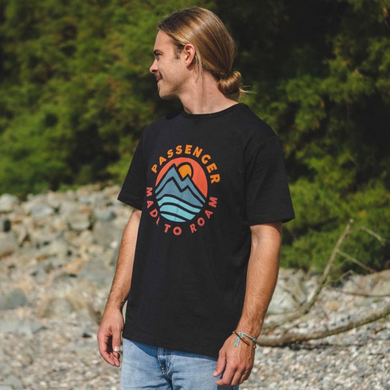 パッセンジャー バーチ リサイクル コットン Tシャツ ブラック