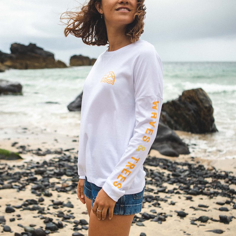 パッセンジャー クース ベイ リサイクル LS Tシャツ ホワイト