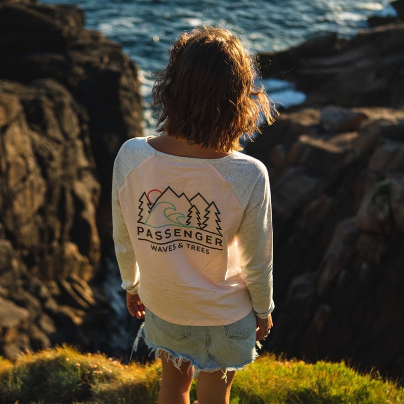 パッセンジャー トバ リサイクル LS Tシャツ ベアリー ピンク